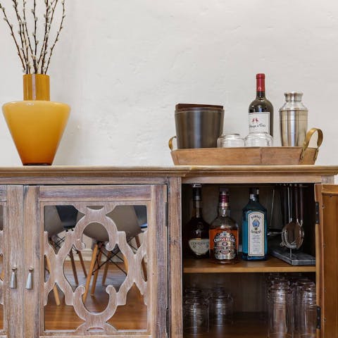Create your favourite tipple at the drinks bar