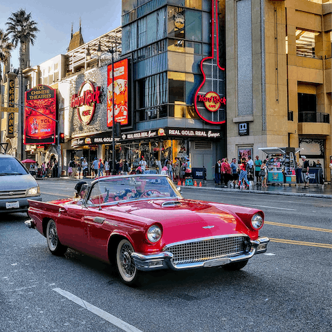 Take the short drive to Hollywood Boulevard and tick off the famous landmarks
