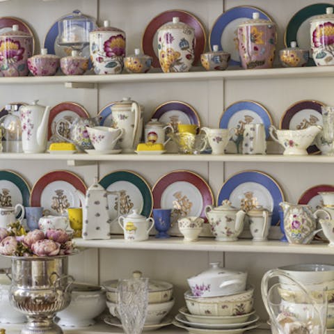 Be transported back in time with the home's many objets d'art