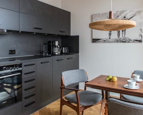 All black kitchen cabinetry