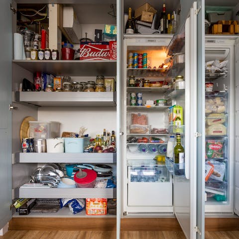 fully stocked fridge 