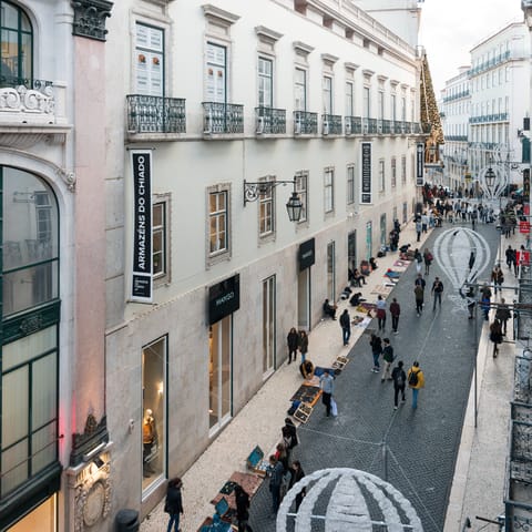 Stay on a charming cobbled street in the heart of Lisbon