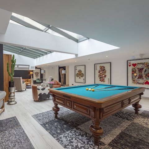 Unwind with a game of pool in the shared lobby downstairs