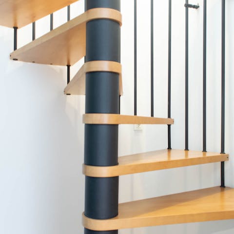 The stylish spiral stairacase