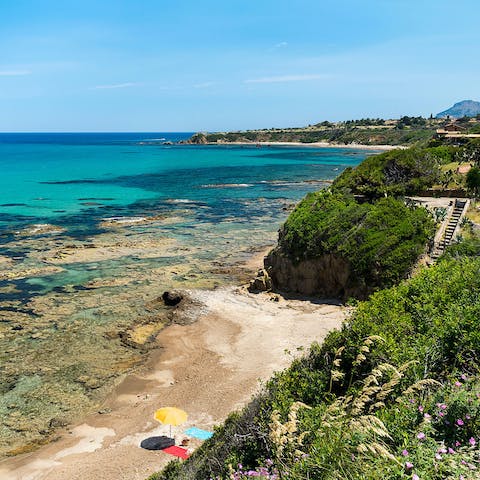 Start your days with a swim in the sea – the villa has direct sea access