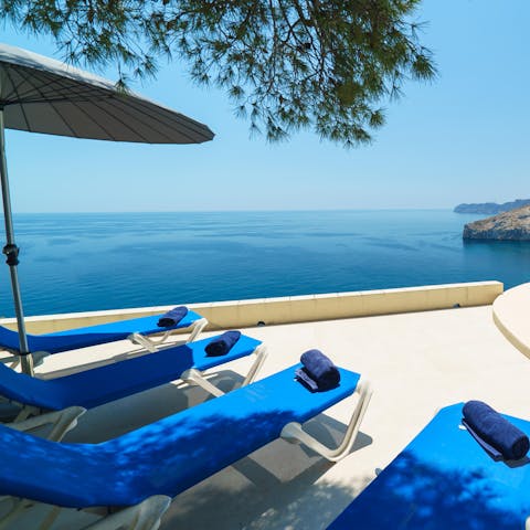 Relax in the sun or shade while enjoying the incredible  vistas