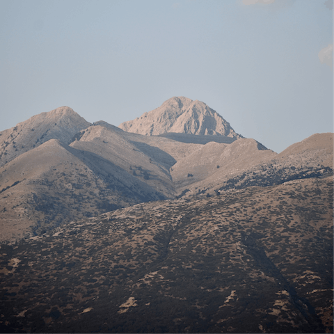 Drive along winding mountain roads towards Profitis Ilias, the tallest mountain in the Peloponnese region