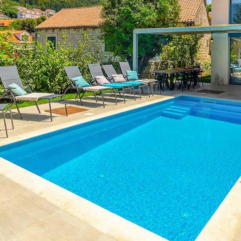 Cool off in your private swimming pool