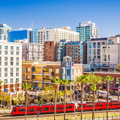 Drive 15 minutes to the historic Gaslamp Quarter