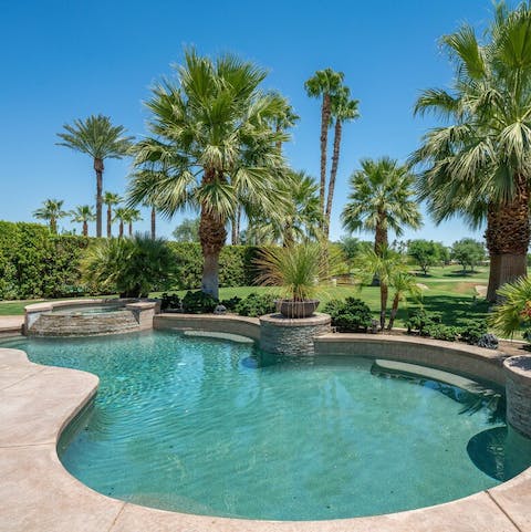 Cool down with a dip in the swimming pool when the temperature rises