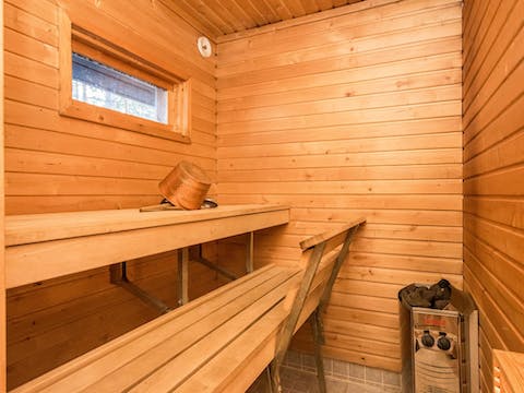 De-stress in the private sauna