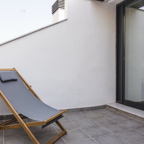 Relax with a coffee on the balcony