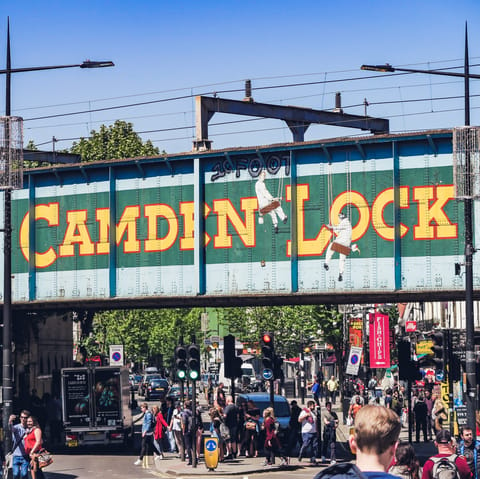 Peruse the stalls of the Stables Market, a fifteen-minute walk away