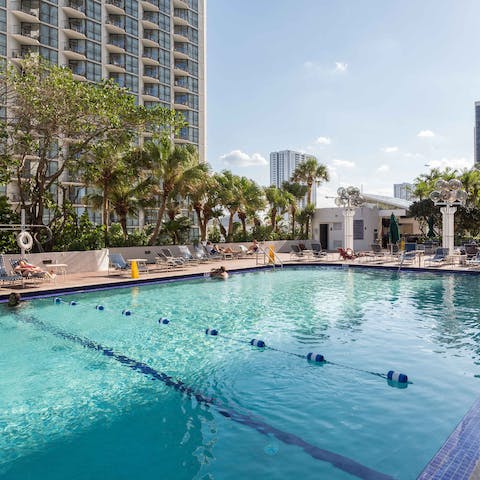 Beat the heat down by the poolside