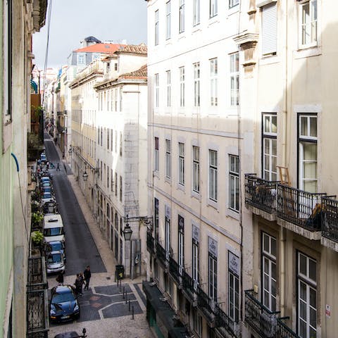 Admire the views of the picturesque streets from your window