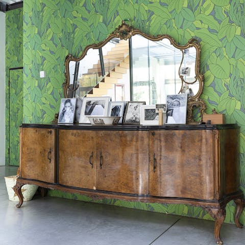 The antique sideboard