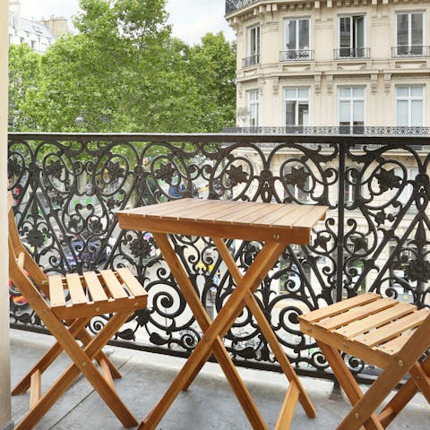 Discover how much better your morning coffee tastes on a balcony in the middle of Paris
