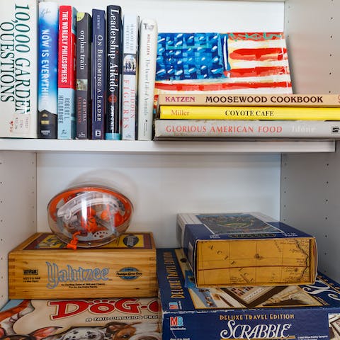 A wide selection of books and games