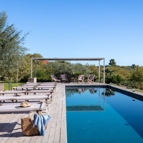 Catch some sun by the private saltwater pool