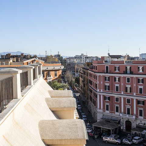 Take in picturesque views over Rome 