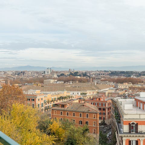 Spectacular views across Rome 