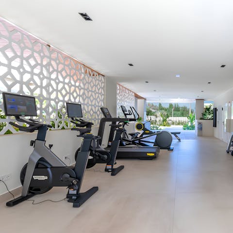 Embrace an energising workout in the communal gym