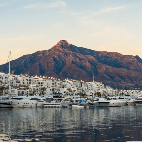 Enjoy seafront strolls in Marbella – just a short drive away 