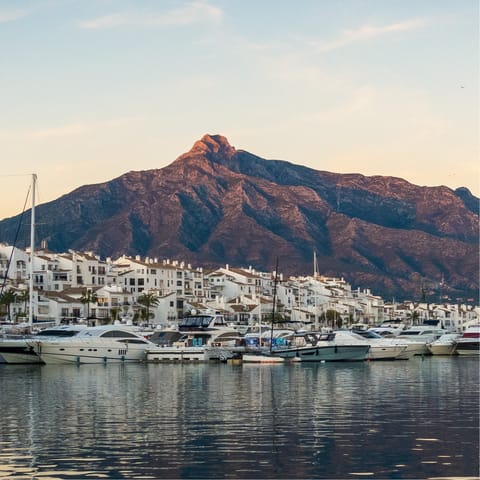 Enjoy seafront strolls in Marbella – just a short drive away 