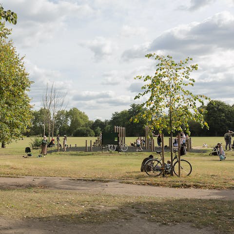 Take a picnic to Clapham Common, less than five minutes away on foot