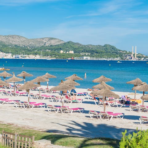 Sink your toes in the sand at Alcúdia Beach, right outside your door