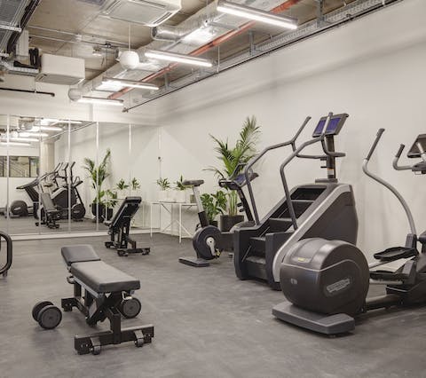 Sweat it out in the onsite gym