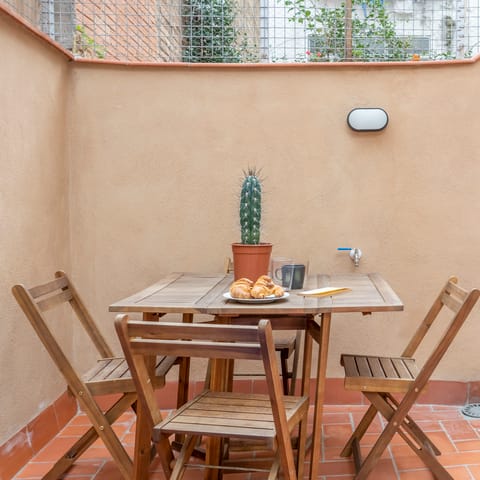 An intimate private terrace