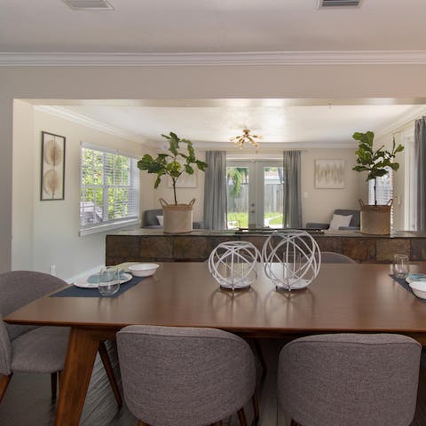Serve up a home cooked dinner at the large dining area