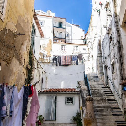 Stay in the historic, winding streets of Alfama