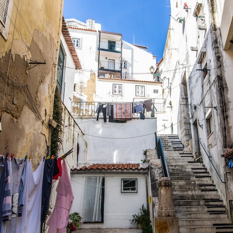 Stay in the historic, winding streets of Alfama