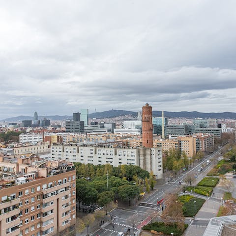 A beautiful view of urban Barcelona