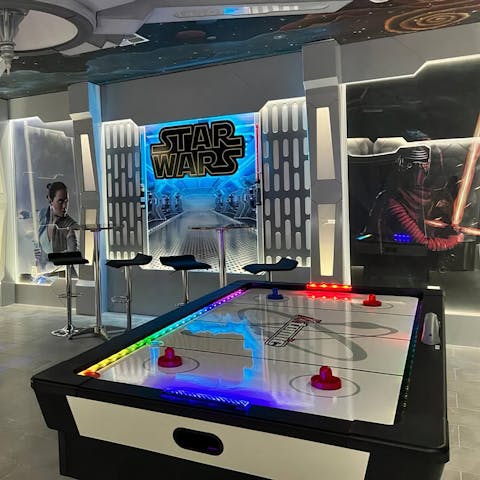 Have fun in the Star Wars-themed games room