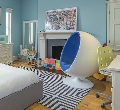 Curl up with a book in the playful egg chair