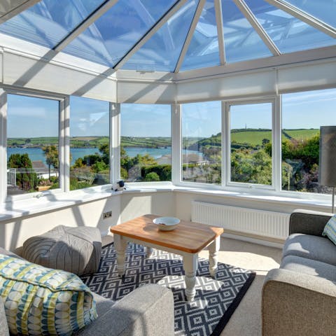 Enjoy soaking up the sun in the conservatory