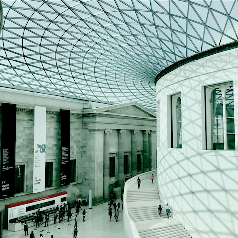 Spend an afternoon at the British Museum, a four-minute walk away