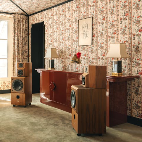 Listen to the carefully curated vinyls in the private audio room