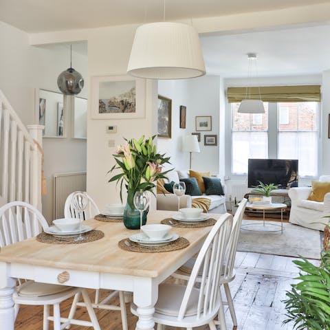 Play board games together in front of the wood-burning stove