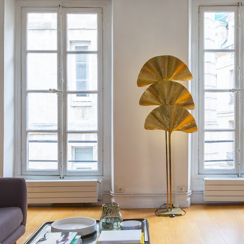 Unique golden lamp