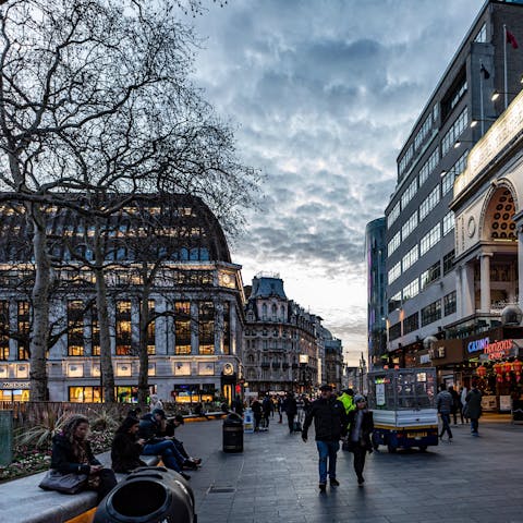 Experience the buzz of Leicester Square, right outside your door