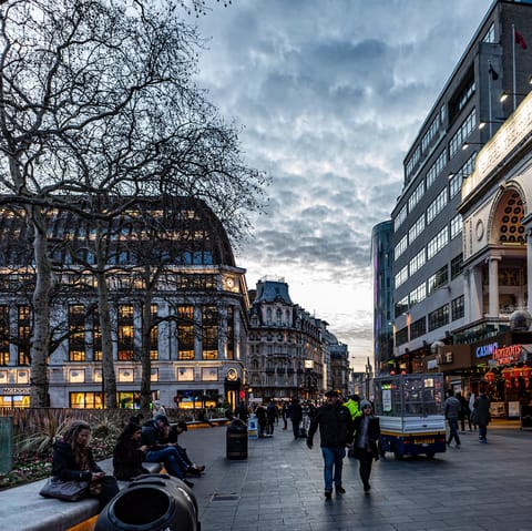 Experience the buzz of Leicester Square, right outside your door