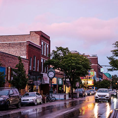 Take a ten-minute drive to downtown Traverse City