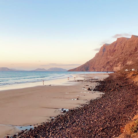 Take a drive down to one of Lanzarote's stunning beaches 