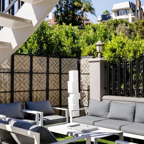 Sit back and relax in the outdoor lounge area