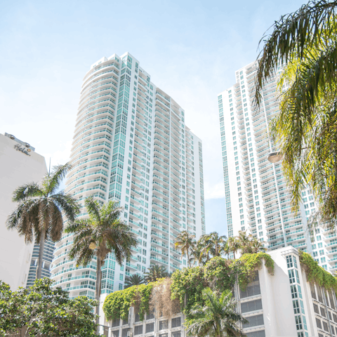 Explore the iconic streets and beachside boulevards of immortal Miami, including nearby Brickell Bay Drive