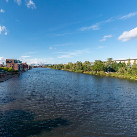 Enjoy panoramic views of Bute East Dock from your apartment window